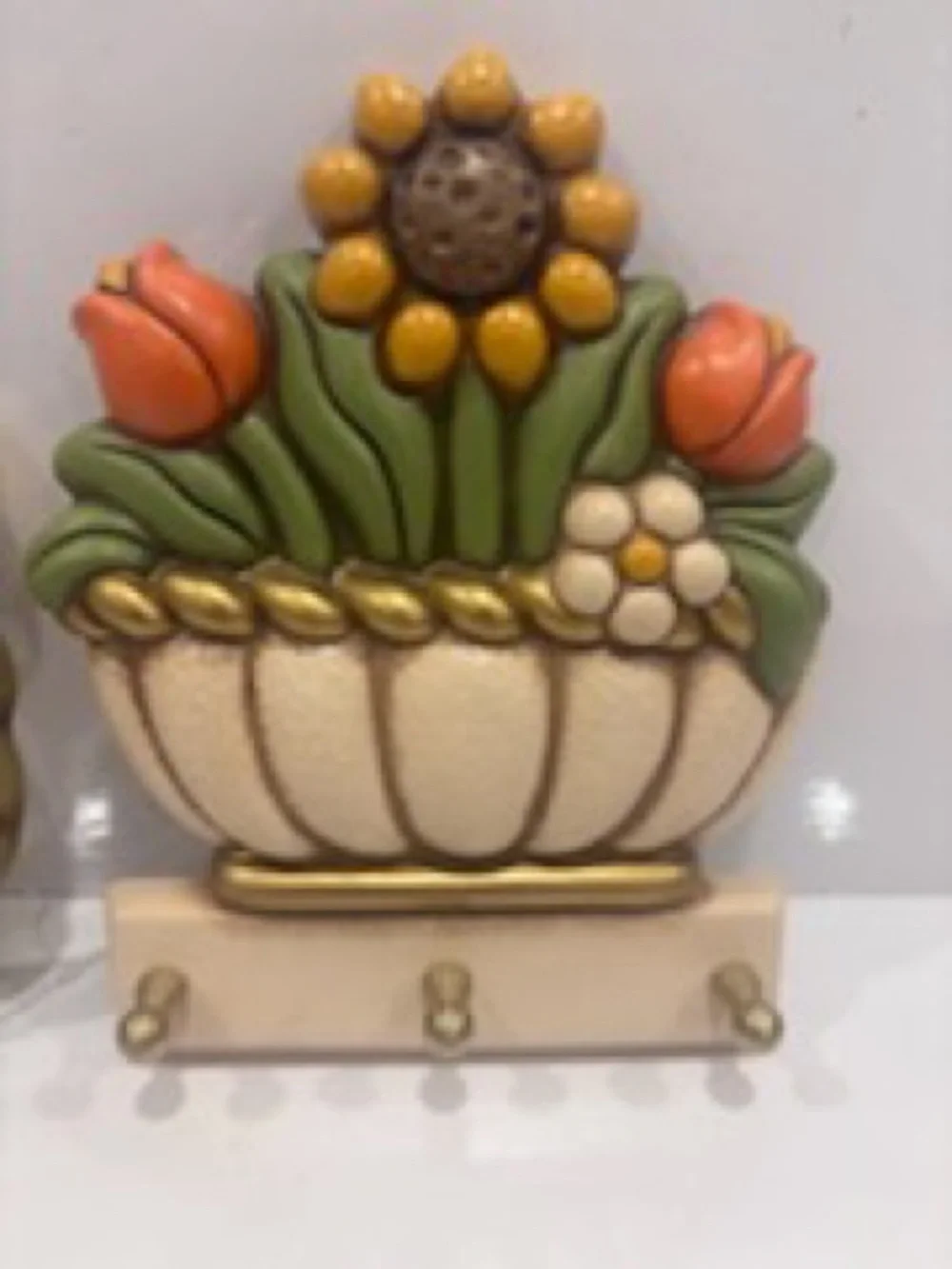 Thun Italy handcrafted floral wall decor set